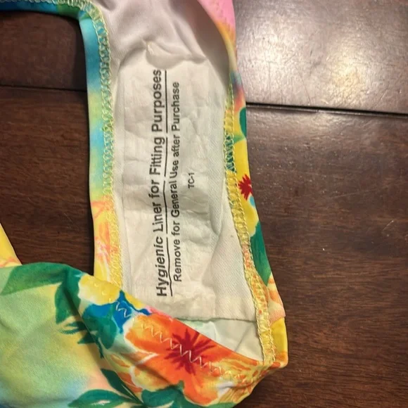 California waves 2005 2pc swimsuit tropical print halter top new large - Picture 3 of 16